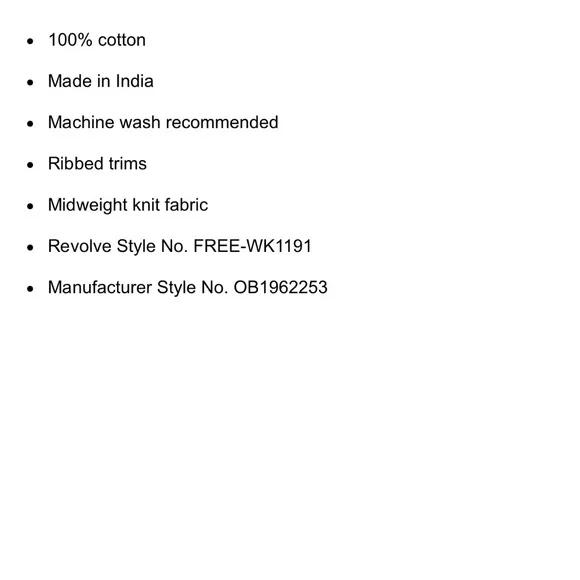 Free People Trish Sweatshirt in White NWOT oversized L - Picture 3 of 5